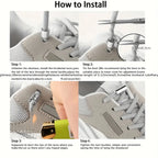 4Pcs/1Pair 100cm Elastic No Tie Shoelaces Metal Lock Shoe Laces For Kids Adult Sneakers Quick Shoelaces Semicircle Shoestrings