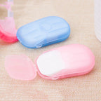 20Pcs Disposable Boxed Soap Paper Portable Hand Washing Box Scented Slice Sheets Mini Soap Paper Travel Portable Soap Dishes