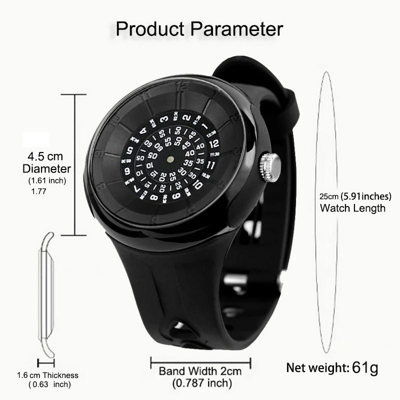 2023 men's gift Enmex creative industrial Lens and prism wristwatch coil design light sports fashion quartz watches