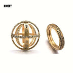 Metamorphic Astronomical Ball Ring for Men and Women Reversed Metamorphic Cosmic Ball Ring Retro Style Couple Necklace Jewelry