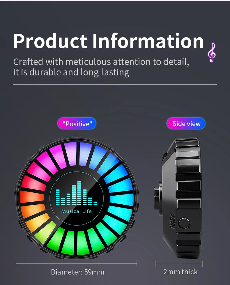 Automotive Atmosphere Light Air Outlet Rhythm Light Aromatherapy Pickup Light Automotive Air Outlet Decorative Light Colorful