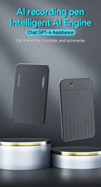 8-128GB AI ChatGPT-4 Intelligent Voice Recorder Audio App Phone Call Record Transcribe Summarize Voice to Text Conversion Device