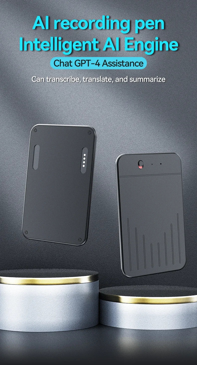 8-128GB AI ChatGPT-4 Intelligent Voice Recorder Audio App Phone Call Record Transcribe Summarize Voice to Text Conversion Device