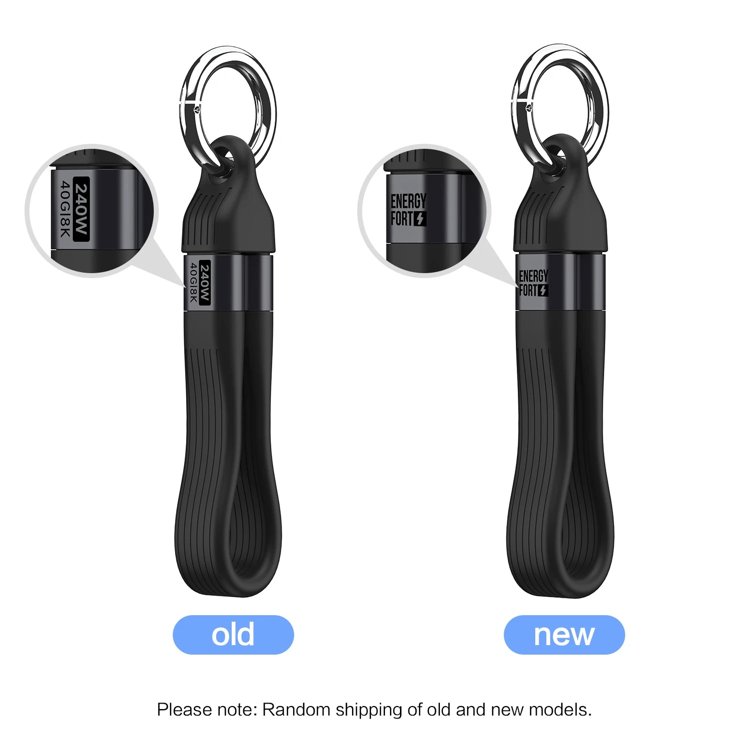USB 4 Cable Portable Keychain 240W USB C Charging Cable 40Gbps Data Transfer Thunderbolt 4/3 8K@60Hz Video Display for iPhone16