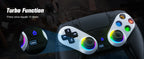 RGB Lights Wireless Controller For PS5/Playstation 5 Pro/Slim/PC Console Gamepads W/ Hall Effect Turbo Vibration Game Joystick