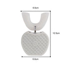 USB Rechargeable Sonic Electric Toothbrush 360 Degrees Intelligent Automatic Ultrasonic U-Shape with 4 Modes Timer + Blue Light