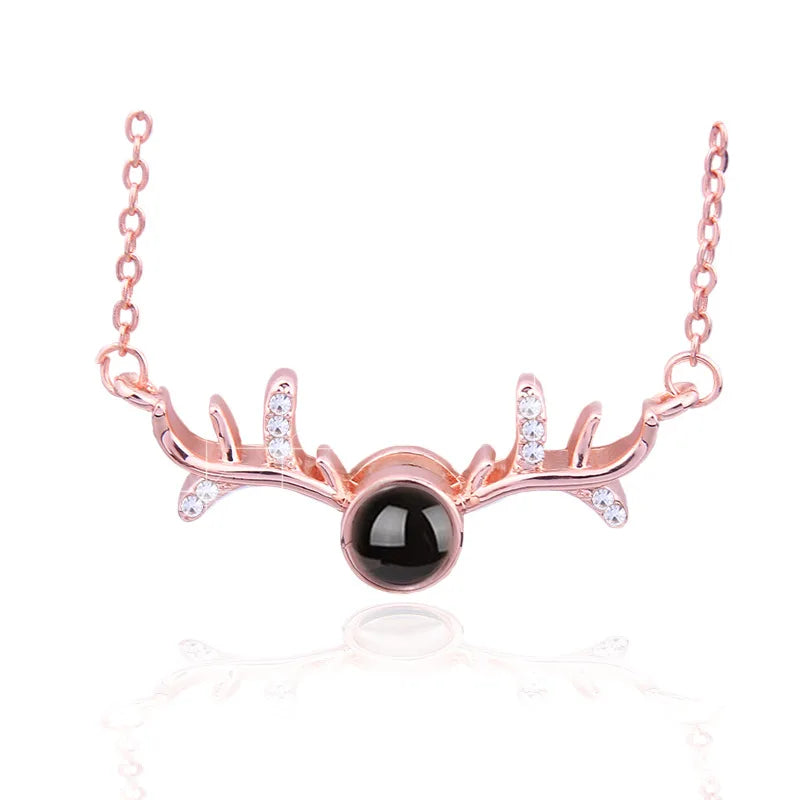 Projection Necklace 100 Languages I Love You Pendant Jewelry For Girlfriend Wife Lover Couple Creative Romantic Necklaces Gifts