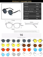 Metal Steampunk Sunglasses Men Women Fashion Round Glasses Brand Designer Vintage Sun Glasses High Quality Oculos de sol UV400