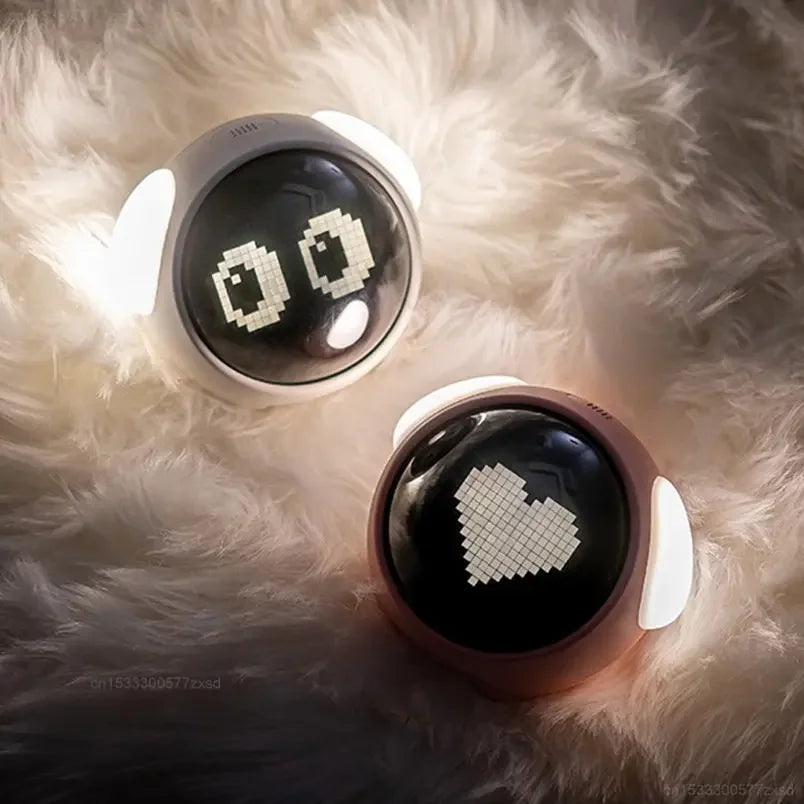 Xiaomi Cute Expression Alarm Clock Snooze Child Kids Digital Alarm Clocks Voice Control Intelligence LED Night Light Alarm Clock