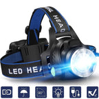 Powerful LED Induction Headlamp Use18650 Rechargeable battery Headlight Aluminium Outdoor camping Lamp High Lumen Head Torch