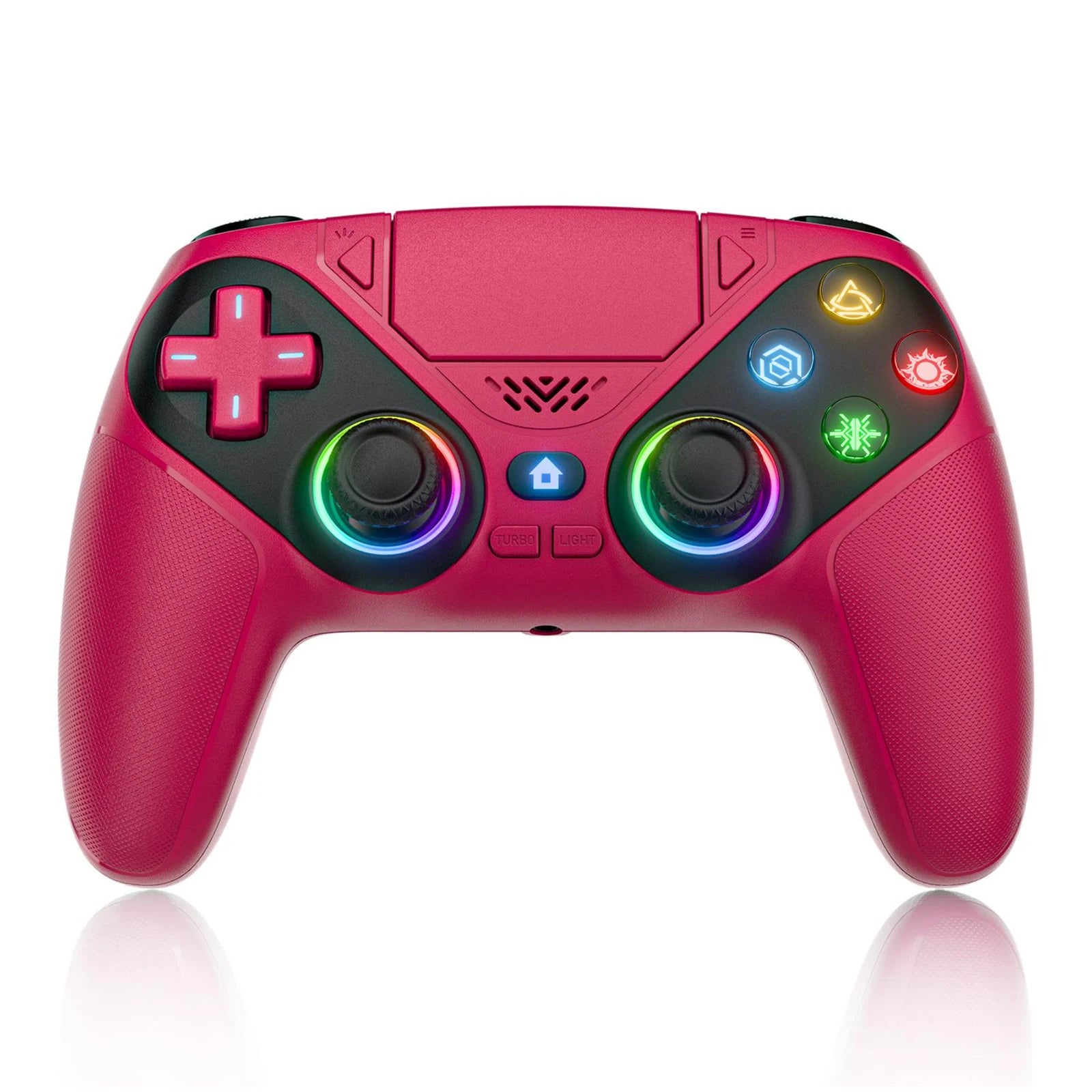 RGB Lights Wireless Controller For PS5/Playstation 5 Pro/Slim/PC Console Gamepads W/ Hall Effect Turbo Vibration Game Joystick