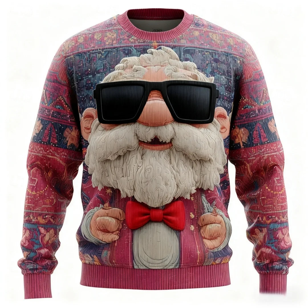 Christmas Santa Claus Pullovers Graphic 3D Print Autumn Fashion Sweatshirts Crew Neck Hoodies Men's and Women's Sweatshirts Tops