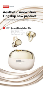 Lenovo LE302 Wireless Bluetooth 6.0 Headset Long Battery Life Sports Ear Clip Earphones HIFI Stereo Noise Cancelling Headphones