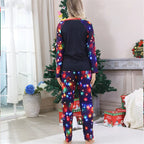 Christmas Family Matching Sets 2025 Father Mother Children Cartoon Pajamas+Pants 2Pcs Xmas Parent-Children Homewear Clothes Suit