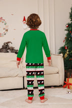 2025 Christmas Family Pajamas Set Santa Print Parent-child Matching Outfit Full Sleeve O Neck 2 Pcs Suit Sleepwear Xmas Look Pjs