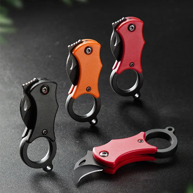 2024 New Outdoor Folding Knife EDC Key Fox Claw  Box Cutter Necklace Knife Camping Portable Self-defense Pocket Knife