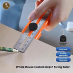 Multi-role Depth Measuring Ruler Adjustable Woodworking Multi-angle Marking Ruler Positioning Scribing Protractor Tools