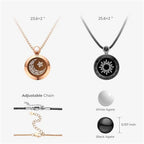 TOTWOO Sun & Moon Touch Necklaces with Agate Vibration & Light Up Necklace For Long Distance Relationship Gifts Couples Necklace