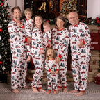 Family Matching Christmas Pajamas 2025 New Xmas Tree Car Print Dad Mommy And Me Christmas Costume Dog Clothes