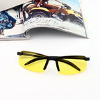 Men Night Vision Glasses for Driving Yellow Glasses PC Frame Sunglasses Outdoor Glasses To Handle At Night Anti Glare Gafas