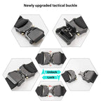 Tactical Waist Belt Durable Automatic Buckle Quick Release Elastic Belt Outdoor Adventure Training Belt Men's Trouser Belt Black