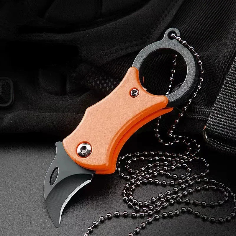 2024 New Outdoor Folding Knife EDC Key Fox Claw  Box Cutter Necklace Knife Camping Portable Self-defense Pocket Knife