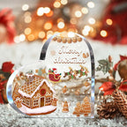 Heart Shaped Christmas Tabletop Decorations for Table Office Desk Tiered Tray Mantle Shelf Xmas Decor Indoor New Year Gift