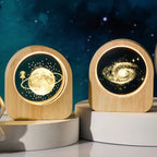 3D Laser Engraved Solar System Astronomy Crystal Glass Desktop Decoration Ornaments Valentine's Day Birthday Gift