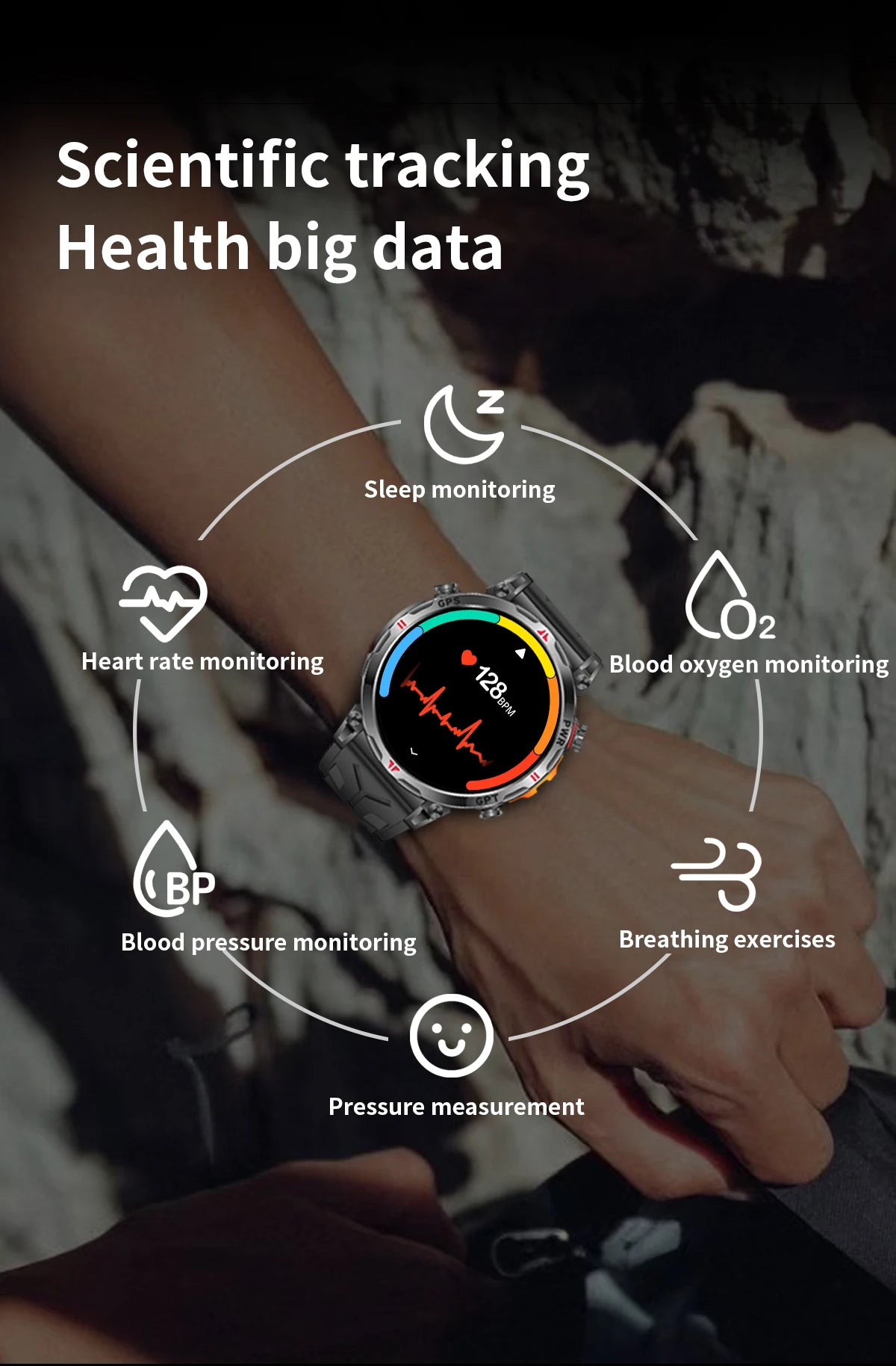 2025 New T-Rex 3 Ultra Original Military-Grade GPS Smart Watches Men Sport Tactics Compass BT Call Waterproof Swim Smart Bracelet