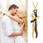 Fashion Couple Hug Pendant Necklace For Women Girls Wedding Chain Necklaces Party Valentine's Day Fashion Jewelry Gifts