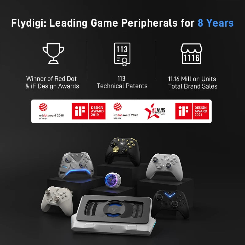 Official Global Version Flydigi APEX 5 Elite Gamepad With Charger Dock Bluetooth Gaming Controller For PC/Switch/Mobile/TV