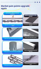 Silicone Scraper 50cm Wiper Floor Mop 360 Complete Household Magic Cleaning Broom Living Room Bathroom Cleaner Brooms Tool