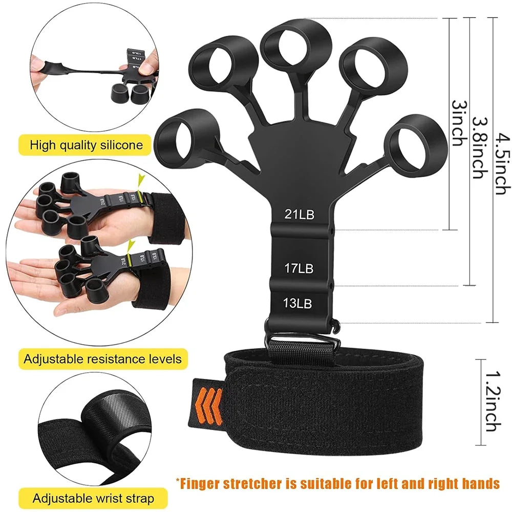 5-60kg Adjustable Hand Grip Strength Strengthener Trainer Full Set With Counter Wrist Forearm And Hand Exerciser For Muscle