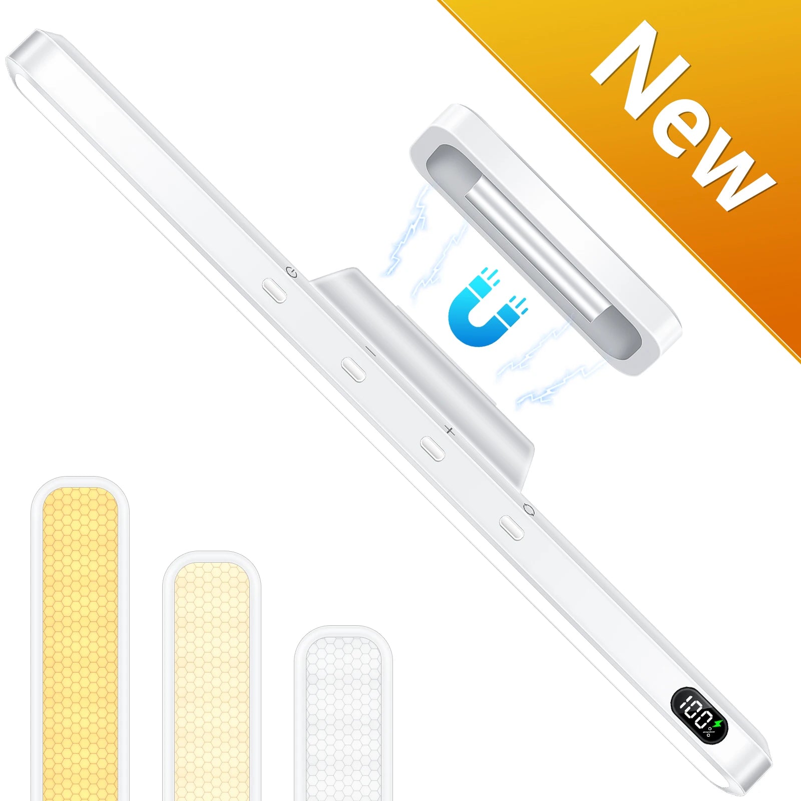 WILLED 5W Dimmable Mirror Lights 3 Colors Adjustable Makeup Light with 120 LED 2500mAh Rechargeable Under Cabinet Led Lights