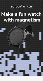 EUTOUR 2025 new magnetic fashion casual quartz watch simple men's watches silicone strap unisex watches