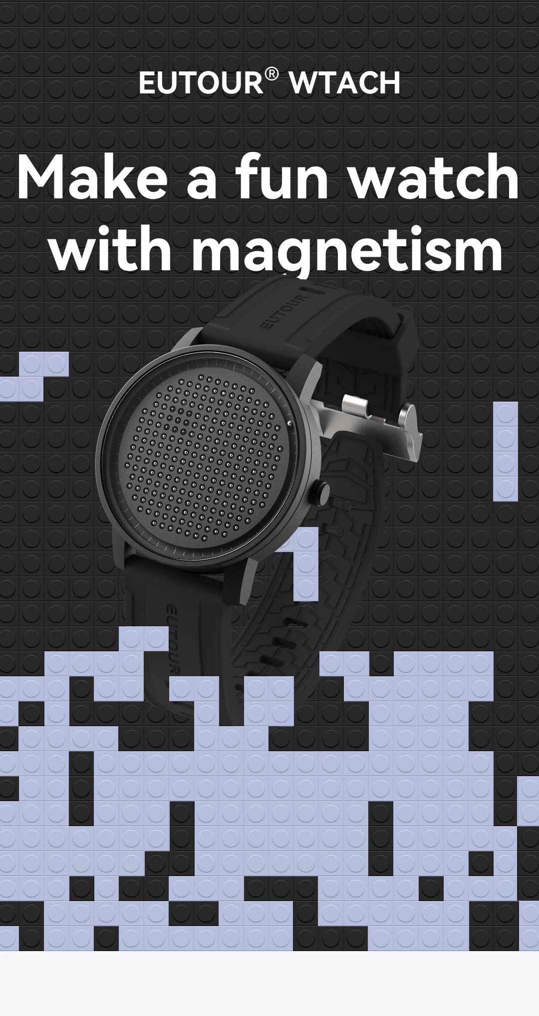 EUTOUR 2025 new magnetic fashion casual quartz watch simple men's watches silicone strap unisex watches