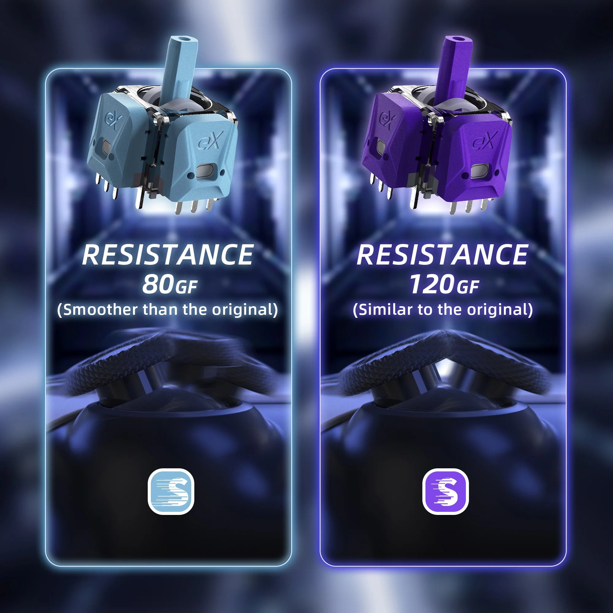 eXtremeRate Hall Effect Joystick Kit for PS5 Controller, 3D Analog Stick Repair Accessory with Sensor & Calibrate Board