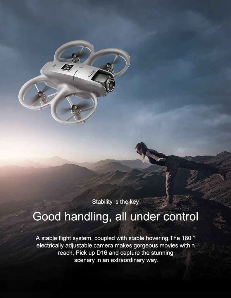 Lenovo D16 Drone 8K Aerial HD Profesional Dual-camera Helicopter Optical Flow Positioning Avoidance Bushless Motor GPS Drone UAV