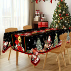 Christmas Tablecloth Santa Snowman Table Cover Christmas Party Table Decorations for Home 2025 Navidad Notal Noel Xmas Ornaments