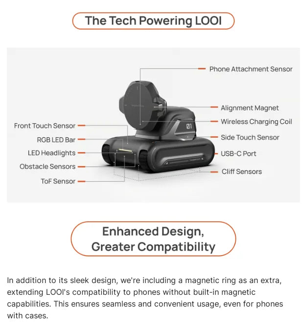 looi robot smartphone looi robot chatgpt large model English voice dialogue visual recognition interactive smart toy gift