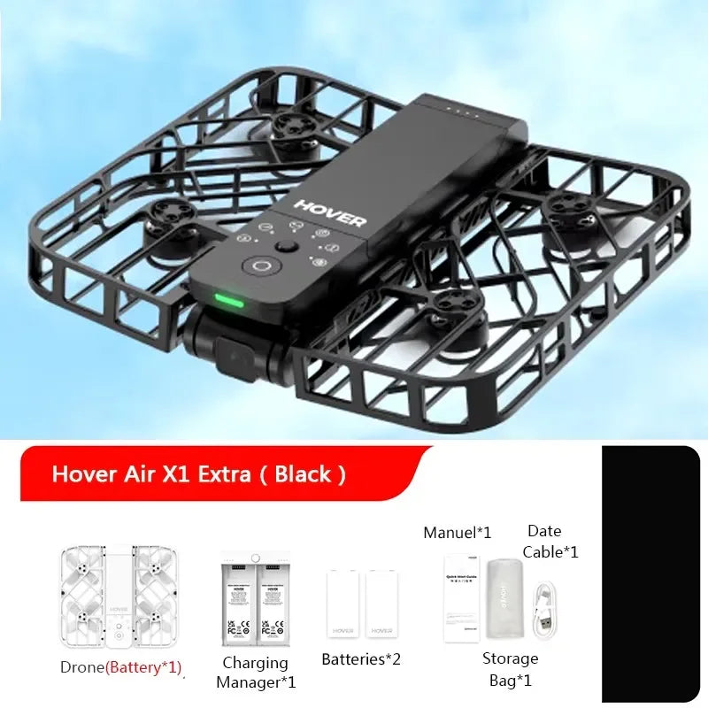 HOVER Air X1 Pocket-Sized Self-Flying Camera Drone Camera Llive Preview Selfie Aanti-shake HD HOVER for Outdoor Camping Travel