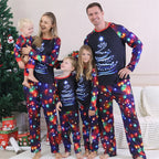 Christmas Family Matching Sets 2025 Father Mother Children Cartoon Pajamas+Pants 2Pcs Xmas Parent-Children Homewear Clothes Suit