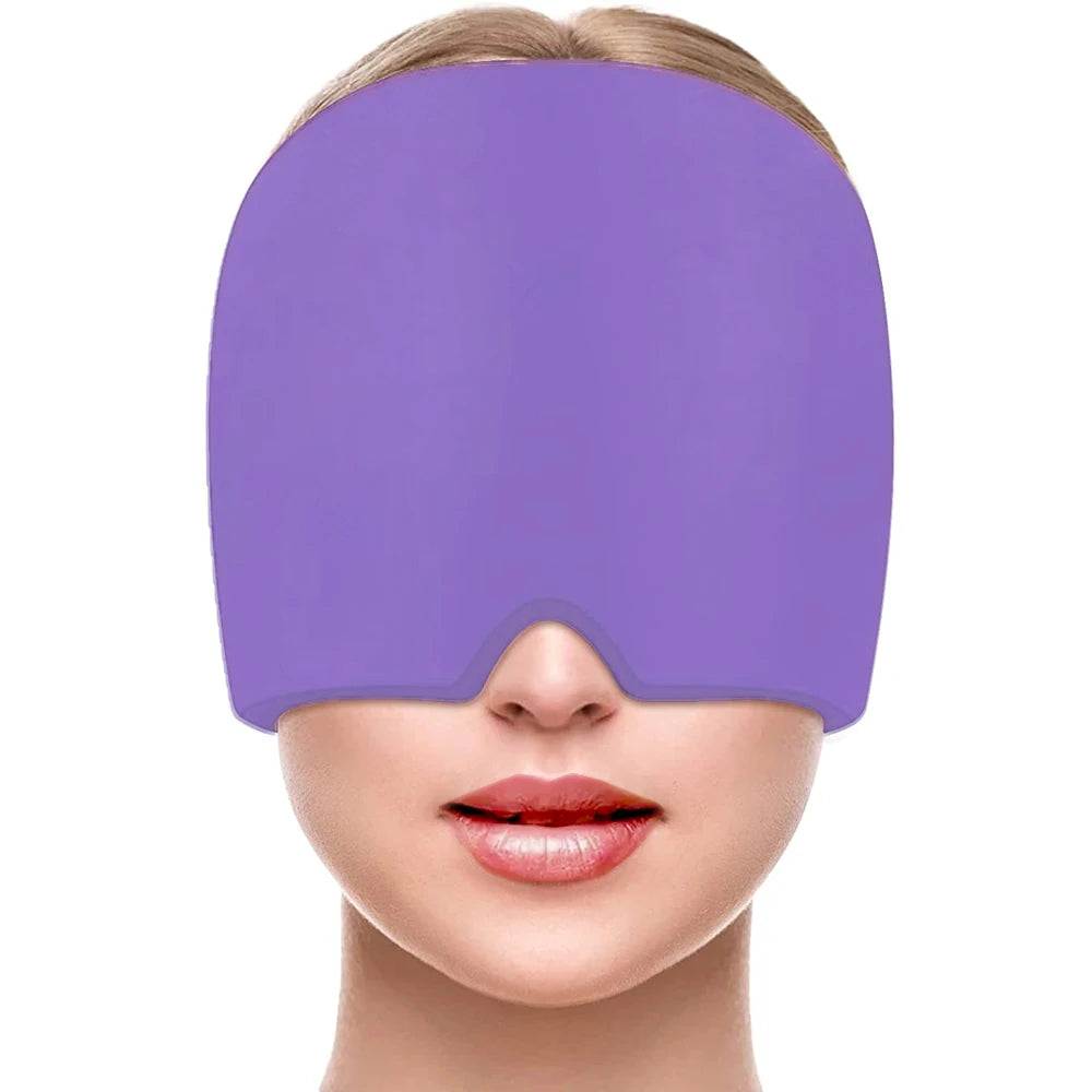 360° Gel Migraine Ice Head Wrap Headache Relief Hat for Migraine with Hot & Cold Therapy Flexible Ice Head Wrap for Sinus&Stress