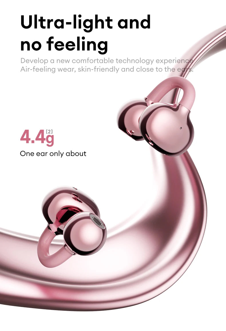 Lenovo LE302 Wireless Bluetooth 6.0 Headset Long Battery Life Sports Ear Clip Earphones HIFI Stereo Noise Cancelling Headphones