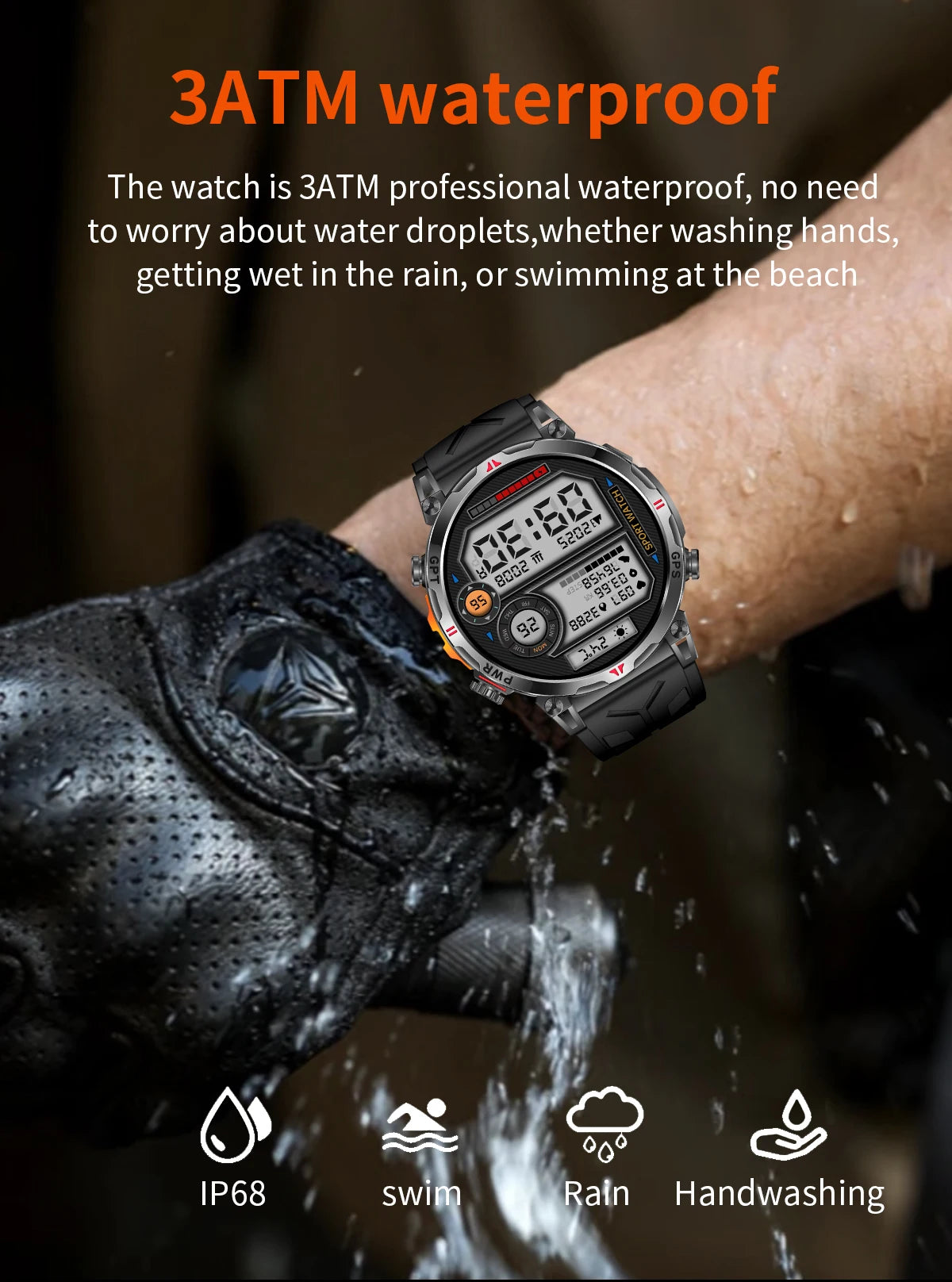 2025 New T-Rex 3 Ultra Original Military-Grade GPS Smart Watches Men Sport Tactics Compass BT Call Waterproof Swim Smart Bracelet