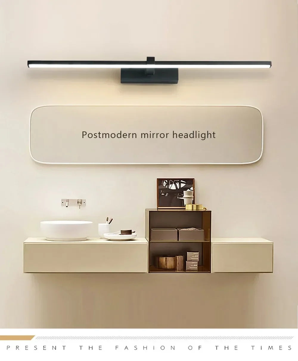 DINDALLED LED Bathroom Mirror Light, Modern Wall Sconce for Vanity Bedroom, Aluminum Home Decoration Line Lamp Fixture