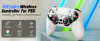 RGB Lights Wireless Controller For PS5/Playstation 5 Pro/Slim/PC Console Gamepads W/ Hall Effect Turbo Vibration Game Joystick