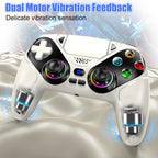 RGB Lights Wireless Controller For PS5/Playstation 5 Pro/Slim/PC Console Gamepads W/ Hall Effect Turbo Vibration Game Joystick