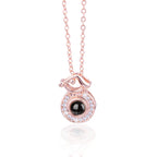 Projection Necklace 100 Languages I Love You Pendant Jewelry For Girlfriend Wife Lover Couple Creative Romantic Necklaces Gifts