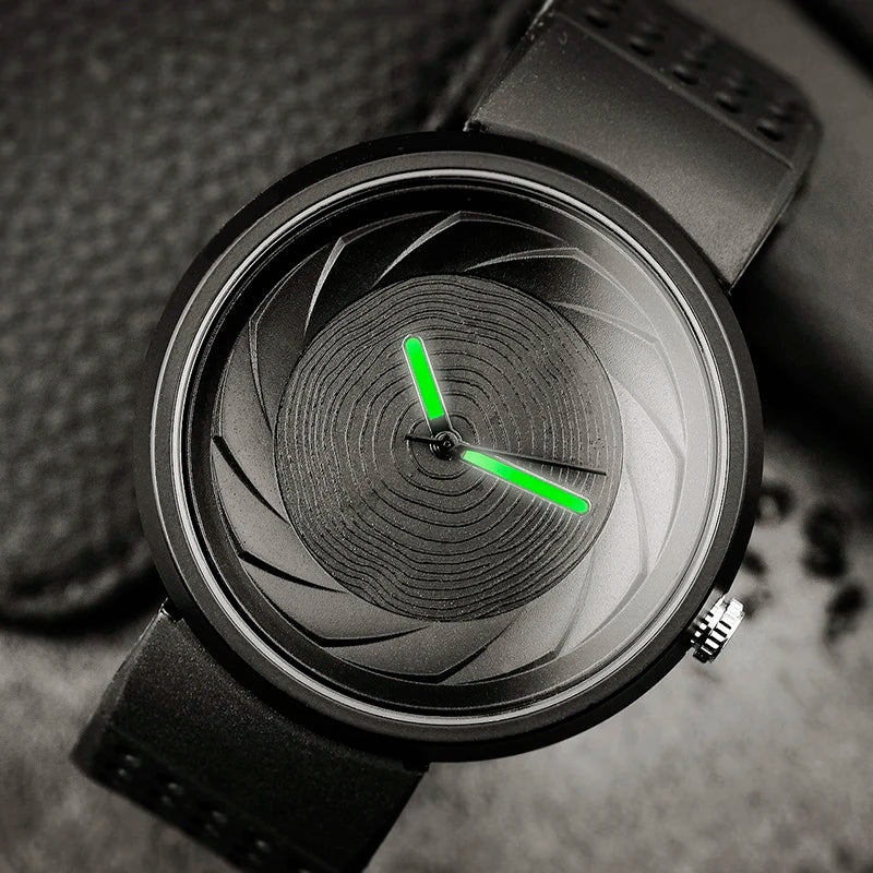 2023 men's gift Enmex creative industrial Lens and prism wristwatch coil design light sports fashion quartz watches